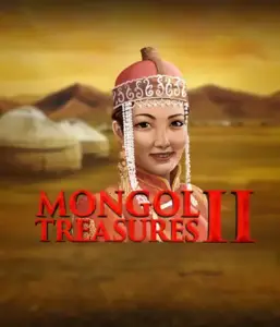 Step into the vibrant heritage of Mongolia with Mongol Treasures 2 slot by Endorphina, highlighting a graceful Mongolian woman adorned in traditional attire against a pastoral Mongolian steppe backdrop. This image evokes the spirit of Mongolian history, delivering a memorable cultural journey. 